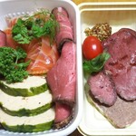 ボーノ - パーソナルタイプ オードブル  ローストビーフ  肉のテリーヌ  ホタテのテリーヌ  自家製スモークサーモン