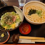 情熱うどん讃州 -  ネギトロ丼ランチ