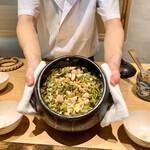 温石 - 栗と万願寺とうがらしの炊き込みご飯