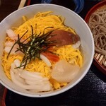 そば処　善作家 - 彩り海鮮丼(まだ食べる前ですよ)