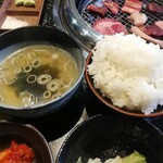 Yakiniku Suehirokan - ライス＆スープ
