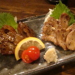 鹿肉ロースとステーキと鹿舌焼き