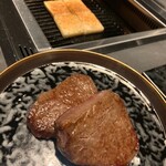 北海道焼肉 北うし - 知床和牛フィレ　ステーキサンド
