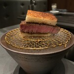 北海道焼肉 北うし - 知床和牛フィレ　ステーキサンド