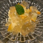 北海道焼肉 北うし - 北海道ミルクのアイスと白ワインジュレ