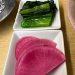 正宗屋 - 野沢菜、赤カブ