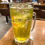 巣鴨ときわ食堂 - 【2021年12月】緑茶ハイ＠520円。