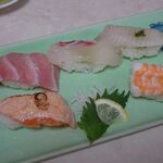 Sushi Wakatake Maru - 若竹丸５点盛り