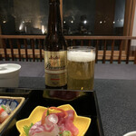 星のや京都 - ビールも進みます