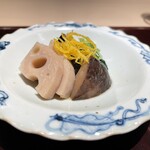 料理屋 稲家 - ニシン　原木椎茸　加賀蓮根