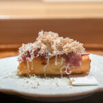 肉割烹 上 - ブルーチーズ春巻 田村牛ブレザオラ 白トリュフ　ピエモンテ