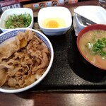 Yoshinoya - 『ねぎ玉牛丼（並）･［汁だく］』と『とん汁』