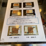 八ツ目や にしむら - メニュー