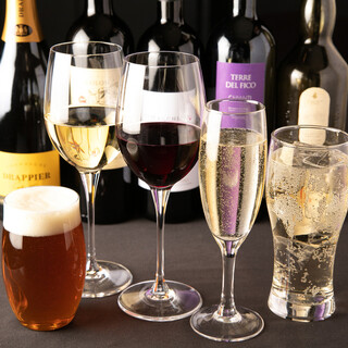 We have a selection of wine, beer, whiskey, and more!