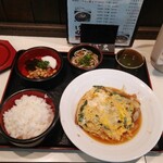 そば宏 - カツとじ定食ご飯大盛り