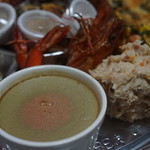 SIO syuji hijikuro - レバパテと鶏リエット、天使のエビ