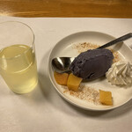 鰻はし本 - 冷茶とデザート