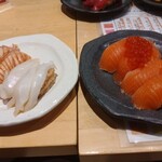 俺の魚を食ってみろ!!  - ニンニク焦がしサーモン　つぶ貝　イクラ乗せ　ノーマル