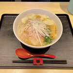 超純水採麺 天国屋 - 「金森ホワイト」¥1,000＋「あぐー豚ワンタン」¥250