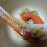 つる幸 - 蒸し蟹、白子いしる焼き
