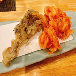 炭火割烹とも - 桜エビと舞茸の天ぷら