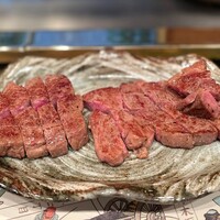 ステーキハウス ハマ  目黒店 - 黒毛和牛ロースステーキ 150g+黒毛和牛フィレステーキ 100g