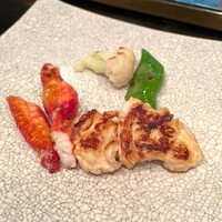 ステーキハウス ハマ  目黒店 - たらば蟹の鉄板焼き