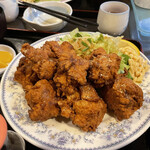 Resutoran Kadoya - チキン唐揚げ定食 1000円（ + みぞれ 100円）
                        唐揚げアップ