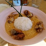 マンゴツリーカフェ - ソフトシェルクラブの玉子カレー炒め(ライス大盛り)