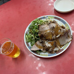 新福菜館 - 付出し肉 600円
      ビール[大] 600円