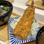 漁師食堂 三河丸 - 炙りいわし丼と三河フライ 1190円
            （ + みそ汁をあさり汁へ変更 400円）
            フライアップ