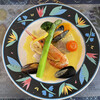 シェルブール - 料理写真:真鯛とエビのサフラン風味
