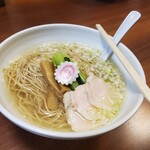 麺処若武者 - 塩鶏中華そば大盛り870円