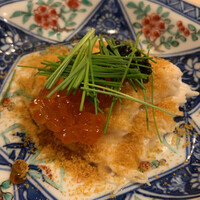 はらまさ - 素麺の白子和え、キャビア、いくら、カラスミ 大好きな一品。白子があるこの季節が美味しい。 キャビアもカラスミもたっぷりなんですが、塩辛くない。 多分計算しているかなと。