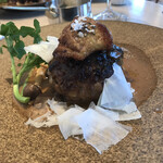 Morceau - ランチコース（４０７０円）のメインのハンバーグステーキ