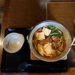 Sangoku Ichi - すき焼き鍋うどん、1,200円。