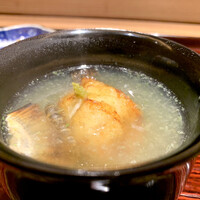 京味 もと井 - トラフグのからあげ、白菜のすり流し、柚子胡椒、ひれ