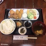 鈴徳 - ｶｷﾌﾗｲ＆鶏の唐揚げ定食 