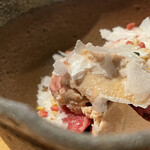 焼き鳥 とりら - 白肝ズリ淡雪塩