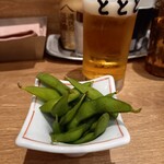 ととと - お通し(枝豆食べ放題) 300円