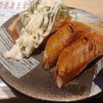 俺の魚を食ってみろ!!  - ネギマヨサーモン　ニンニク焦がし醤油