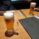 千年の宴 - 生ビール(小さいなぁ～‼️)