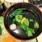 うなぎ福本 - 綺麗なお吸い物！肝は入ってかったような？でも良い香り！