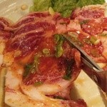 焼肉 韓亭 - 『リブロース』をハサミで切る！(^_^;)