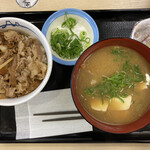 Matsuya - 得朝ミニ牛めし豚汁セット（490円）
