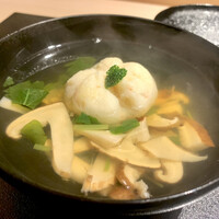日本料理いまい - 毛蟹の真丈、松茸