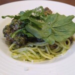 Osteria Gioia - ほぐしソーセージとルッコラのソース スパゲッティ