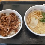 なか卯 - 和風牛丼小とはいからうどん小
