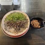 博多ラーメン なみへい - 博多ラーメン 750円（ + 辛ミンチ  150円）