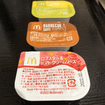McDonalds - ナゲットソース（手前から ロブスター＆トマトクリーム／バーベキュー／マスタード）